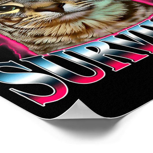 I Survived Today's Funny Tummy Ache Survivor Cat M ポスター (角)