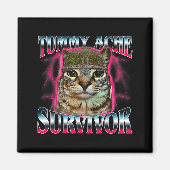 I Survived Today's Funny Tummy Ache Survivor Cat M マグネット (正面)