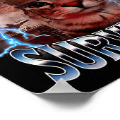 I Survived Today's Tummy Ache Survivor Funny Cat M ポスター (角)