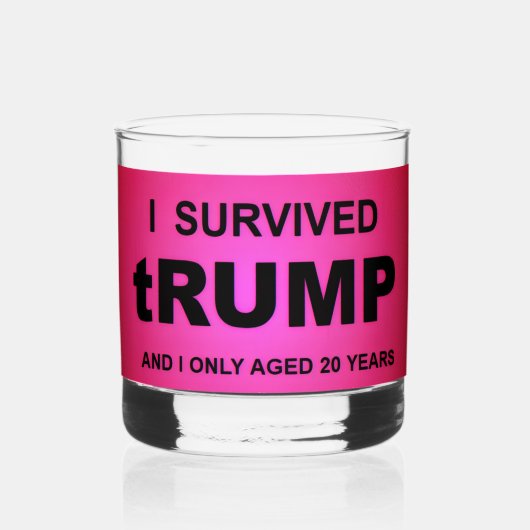 I Survived tRUMP ウイスキーグラス (正面)