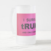 I Survived tRUMP フロストグラスビールジョッキ (正面左)