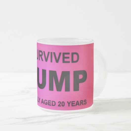 I Survived tRUMP フロストグラスマグカップ (正面右)