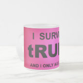 I Survived tRUMP フロストグラスマグカップ (正面左)