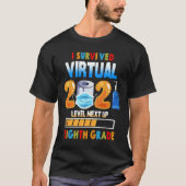 I Survived Virtual 7th Grade 2020 2021 Level Up to Tシャツ (正面)