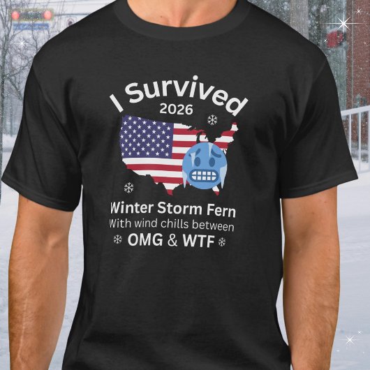 I Survived Winter Storm Fern Funny Sarcastic Tシャツ