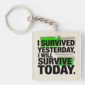 I Survived Yesterday, I Will Survive Today キーホルダー (正面)