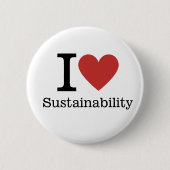 I ❤️ Sustainability CUSTOM Pins 缶バッジ (正面)