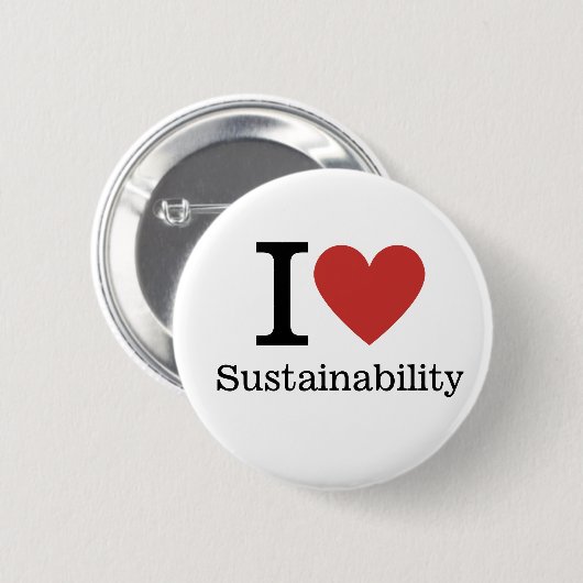 I ❤️ Sustainability CUSTOM Pins 缶バッジ (正面&裏面)