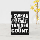 I Swear My Personal Trainer Can’t Count Funny Gym カード (黄色い花)
