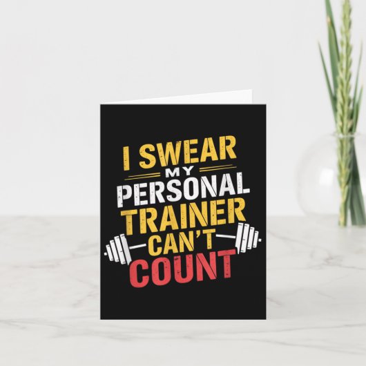 I Swear My Trainer Can’t Count Funny Gym カード (正面)