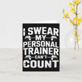 I Swear My Trainer Can’t Count Funny Gym Sarcasm  カード (黄色い花)