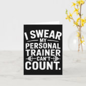 I Swear My Trainer Can’t Count Funny Gym Sarcasm カード (黄色い花)