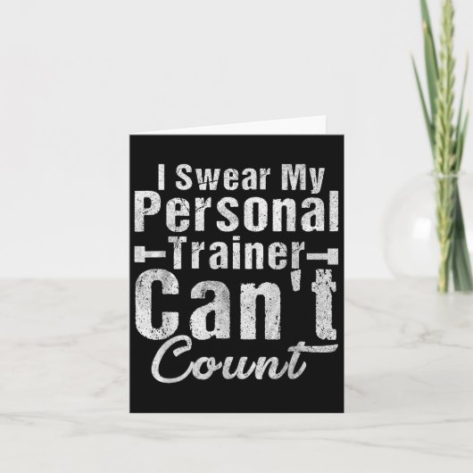 I Swear My Trainer Can't Count Funny Weightlifting カード (正面)