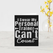 I Swear My Trainer Can't Count Funny Weightlifting カード (黄色い花)