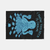 I Swear This Deck Is Casual Funny Tabletop Gamer Q フリースブランケット (正面(横))