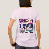 I SWIM PERSONALIZED LADIES T-SHIRT TEMPLATE Tシャツ (裏面)