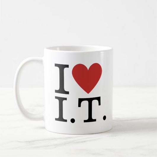 I.T❤️が大好き – Information Tech Dept. MUG コーヒーマグカップ (左)