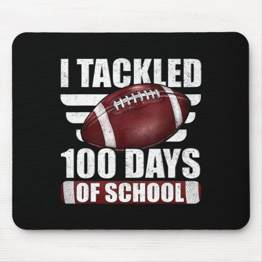 I Tackled 100 Day Of School Football 100th Days Te マウスパッド (正面)
