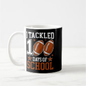 I Tackled 100 Day Of School Funny 100th Day School コーヒーマグカップ (左)