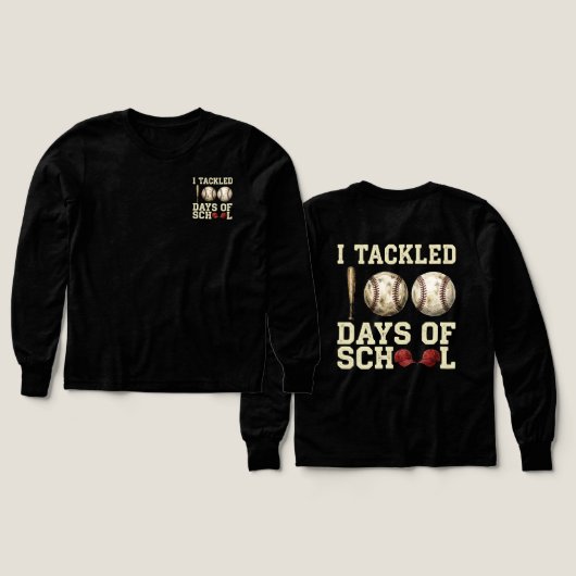 I Tackled 100 Days of School, Baseball Design (デザイン 正面＆背面)