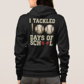 I Tackled 100 Days of School, Baseball Design パーカ (裏面)
