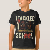 I Tackled 100 Days of School Dabbing Football Tシャツ (正面)