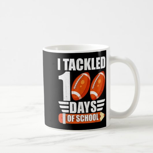 I Tackled 100 Days Of School For Teacher Kids Boys コーヒーマグカップ (右)