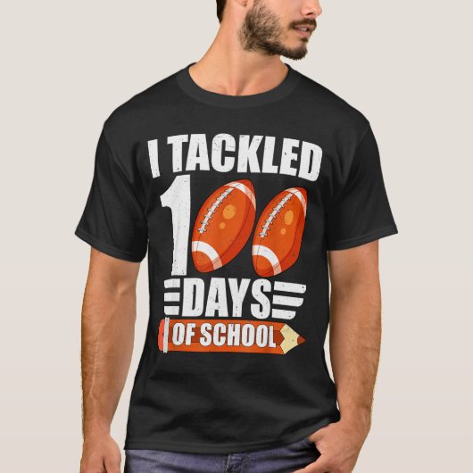 I Tackled 100 Days Of School For Teacher Kids Boys Tシャツ (正面)