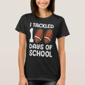 I tackled 100 days school 100th day Teacher Studen Tシャツ (正面)
