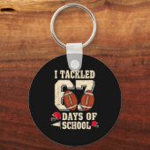 I Tackled 67 Days Of School Funny Six Seven Meme F キーホルダー (正面)