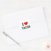 I TACOS ❤️ I LOVE TACOS Iハート スクエアシール (封筒)