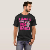 I Teach A Bunch Of Sweet Hearts Funny Valentines D Tシャツ (正面フル)