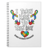 I Teach Kids To Talk Back Speech Language Therapy ノートブック (正面)