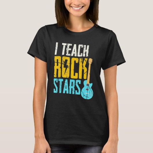 I Teach Rockstars Band Orchestra Teacher Tシャツ (正面)