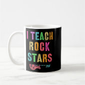 I Teach Rockstars Band Vibes Teacher Rocks My Musi コーヒーマグカップ (左)