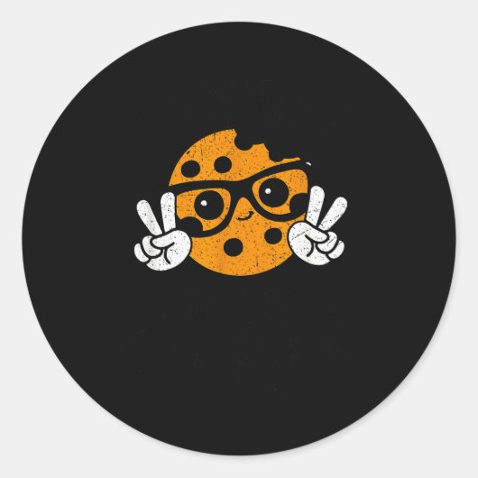 I Teach Smart Cookies Christmas Teacher Teaching X ラウンドシール (正面)