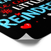 I Teach The Cutest Little Reindeers Teacher Christ ポスター (角)