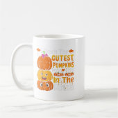 I Teach The Cutest Pumpkins Funny Halloween Teache コーヒーマグカップ (左)
