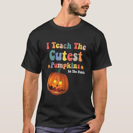 I Teach The Cutest Pumpkins In The Patch Retro Tea Tシャツ (正面)