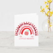 I Teach The Sweetest Hearts Rainbow Teacher Valent カード (黄色い花)