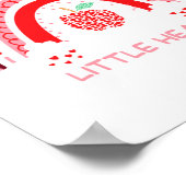 I Teach The Sweetest Hearts Rainbow Teacher Valent ポスター (角)