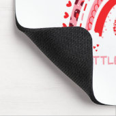 I Teach The Sweetest Hearts Rainbow Teacher Valent マウスパッド (コーナー)