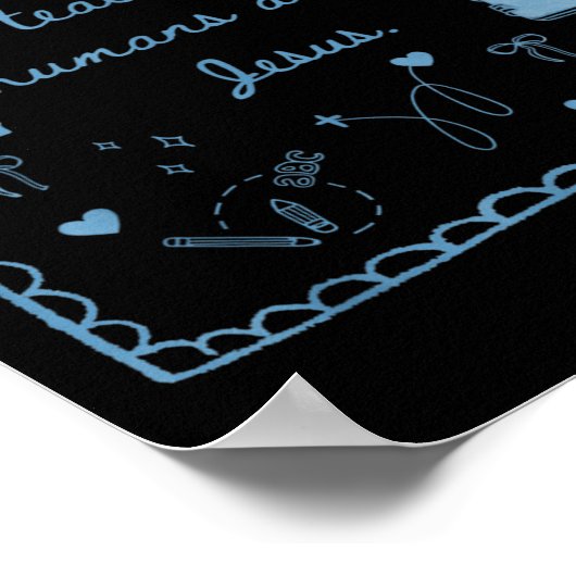 I Teach Tiny Humans About Jesus Christian Teacher ポスター (角)