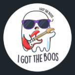 I The Boos得 Funnyハロウィーン音楽幽霊パン ラウンドシール<br><div class="desc">I The Boos Funny Halloween Music Pun得は可愛いブルースのギタリスト幽霊を備えている。可愛いハロウィーン音楽の幽霊パンを愛する家族や友人のための完璧なパンプギフト。</div>