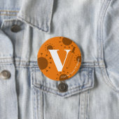 I the Covid-得19 Vaccine Bright Orange 缶バッジ (インサイチュ)