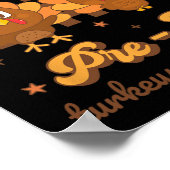 I The Cutest 教え Pre - K Turkeys In Flockレトロ ポスター (角)