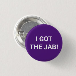 I the Jab 得 purple Vaccinated pin button 缶バッジ