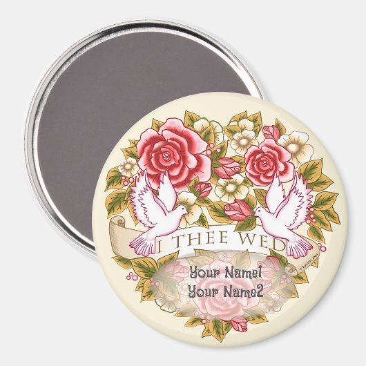 I Thee Wed 結婚 マグネット (正面/裏面)