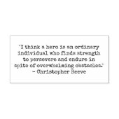 "I think a hero is an ordinary individual who find ラバースタンプ (インプリント)