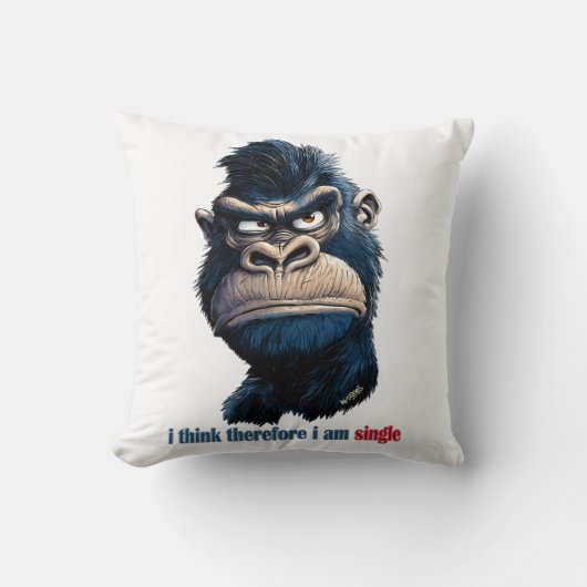i think therefore i am single クッション (正面)